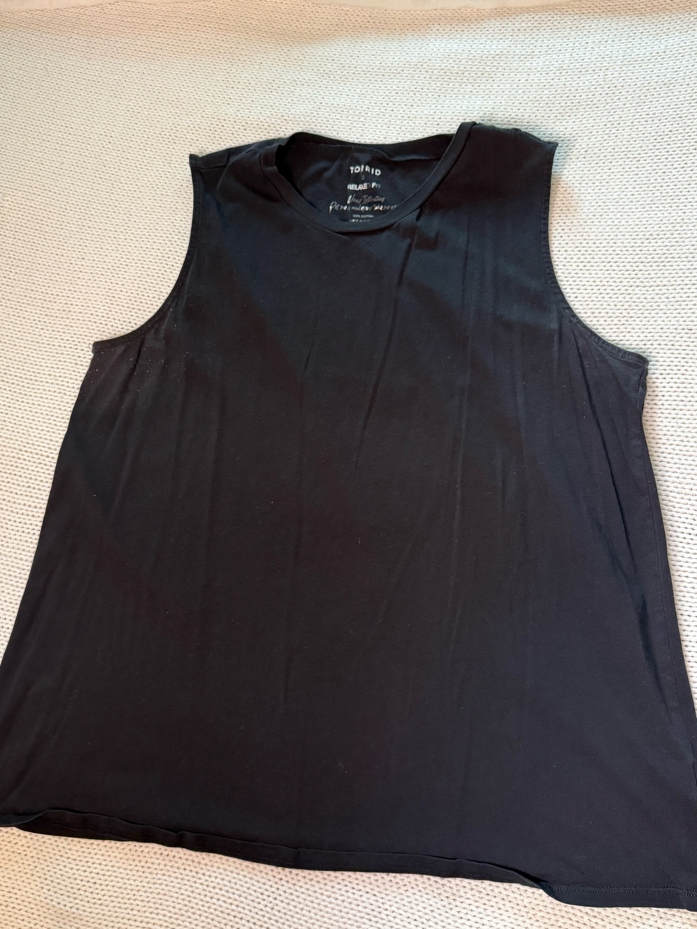 torrid Black Relaxed Fit Tank Top